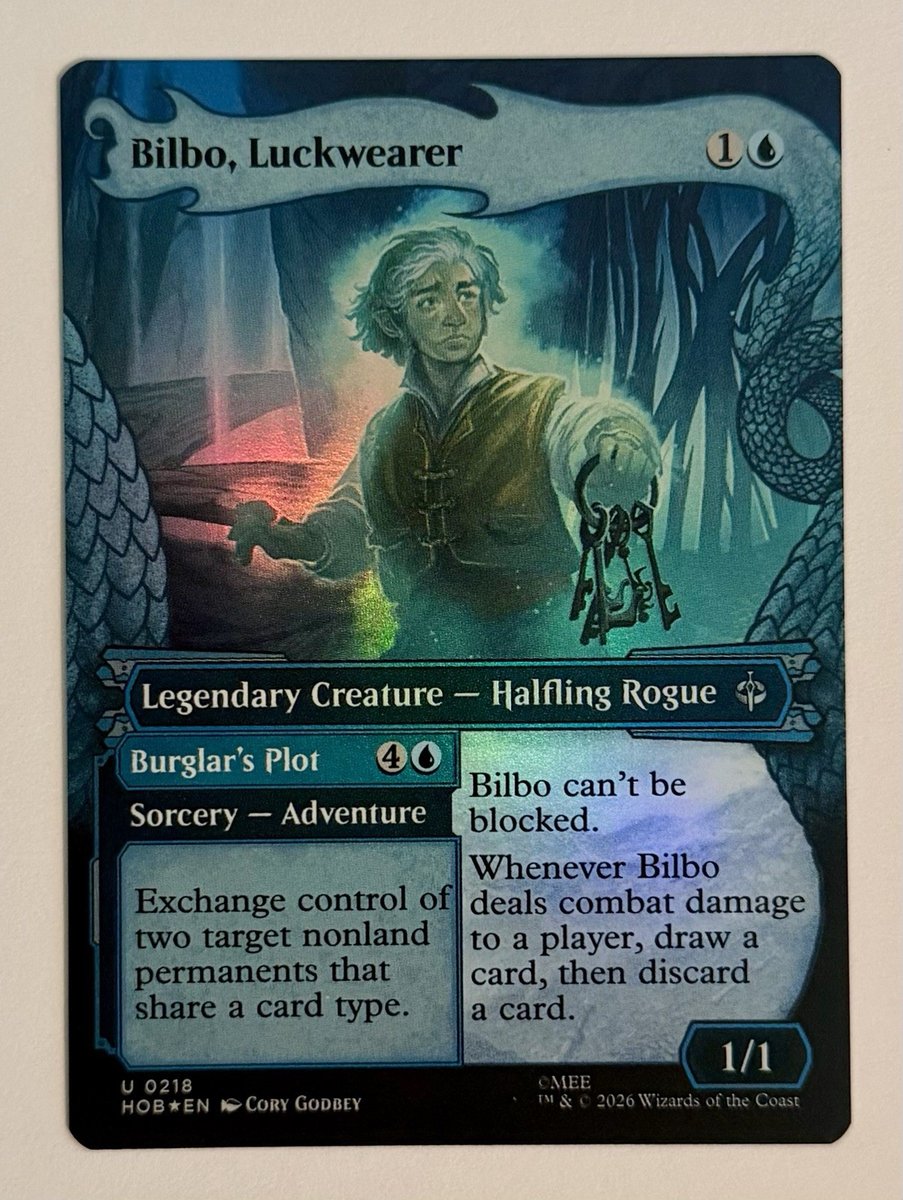 Bilbo, Luckwearer's Plot Vetrina Lo Hobbit Foil 218 MTG HOB