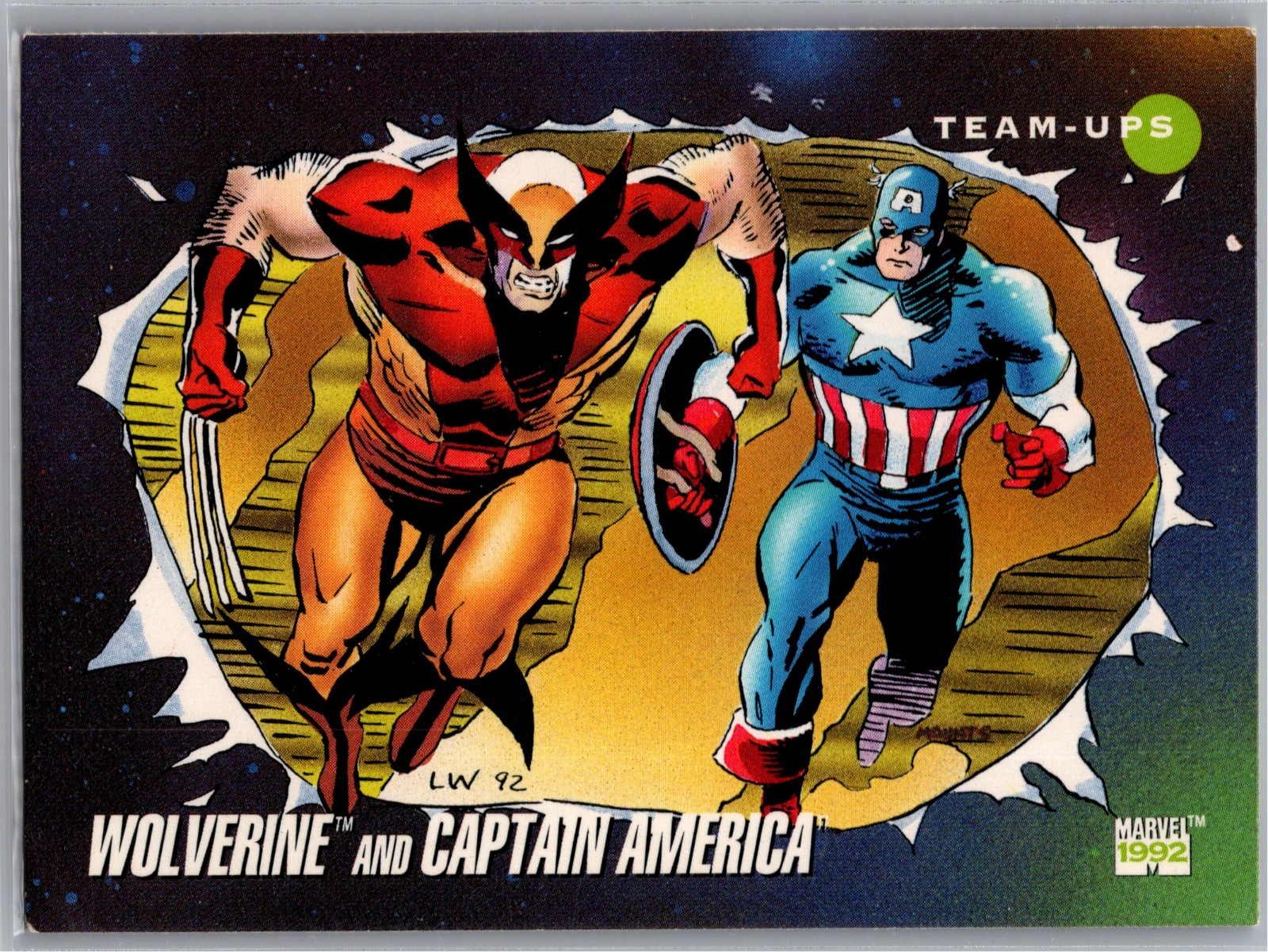 Wolverine, Capitan America - 1992 Impel Marvel Universe Serie III #75