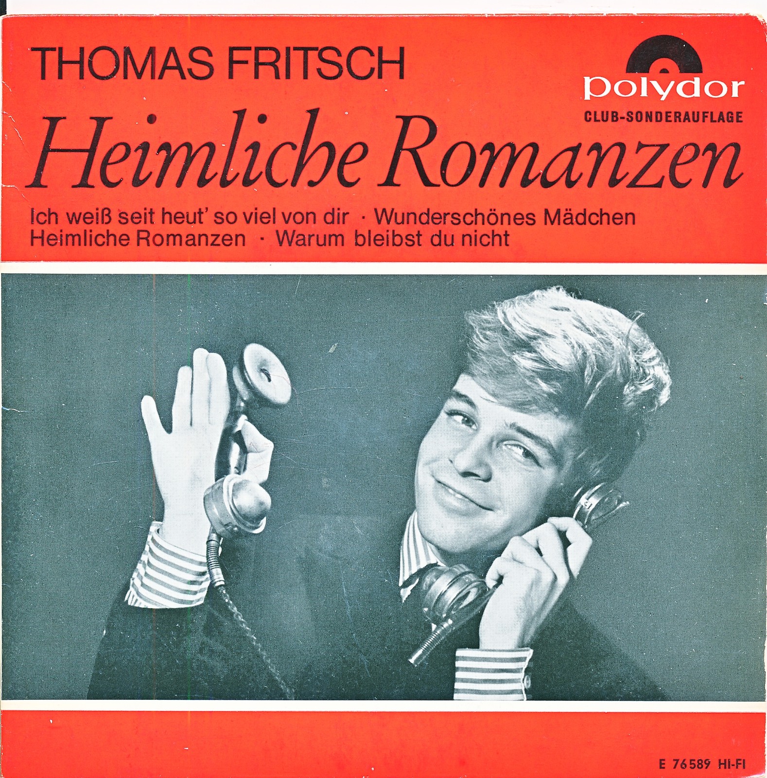 Heimliche Romanzen - Thomas Fritsch - Single 7" Vinyl 295/09