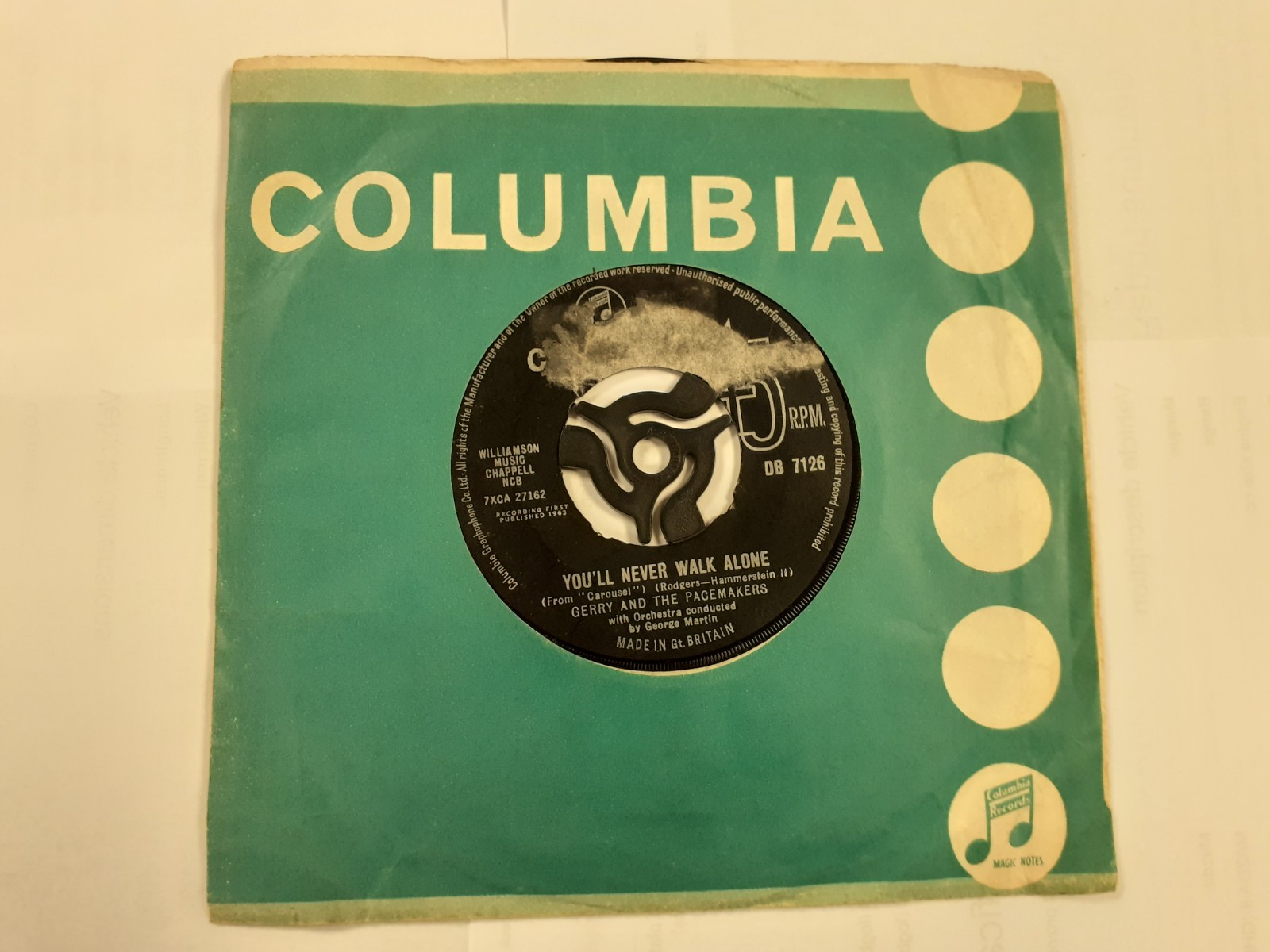 Gerry and the Pacemakers - You'll never walk alone 7" Vinyl Record
