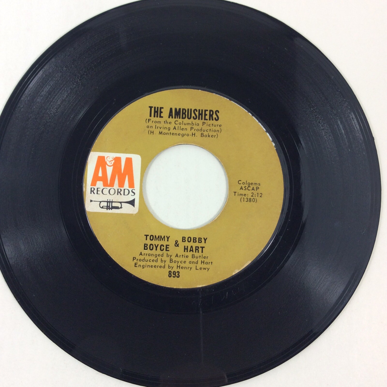 Tommy Boyce and Bobby Hart I Wonder What Shes Doing Tonight  45 rpm Vinyl Record