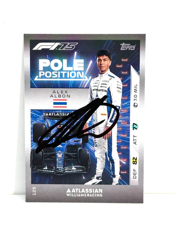 Alexander Albon Topps Turbo Attax 2025 carta F1 autografata