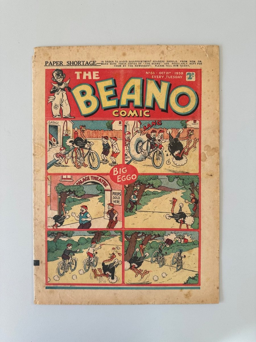 Beano Comic #65 October 21st 1939 VG RARE