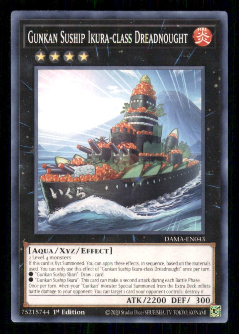 Gunkan Suship Ikura-class Dreadnought DAMA-EN043 Yu-Gi-Oh 1° Edizione NM