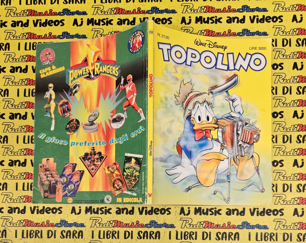 COMICS*Fumetto TOPOLINO n.2130 24 settembre 1996 VASCO ROSSI Disney JOVANOTTI *