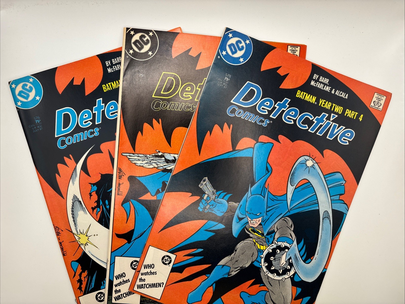 Detective Comics #576, 577, 578 🔥 lotto (3) 1987 🦄Anno due set 🔑 Todd McFarlane