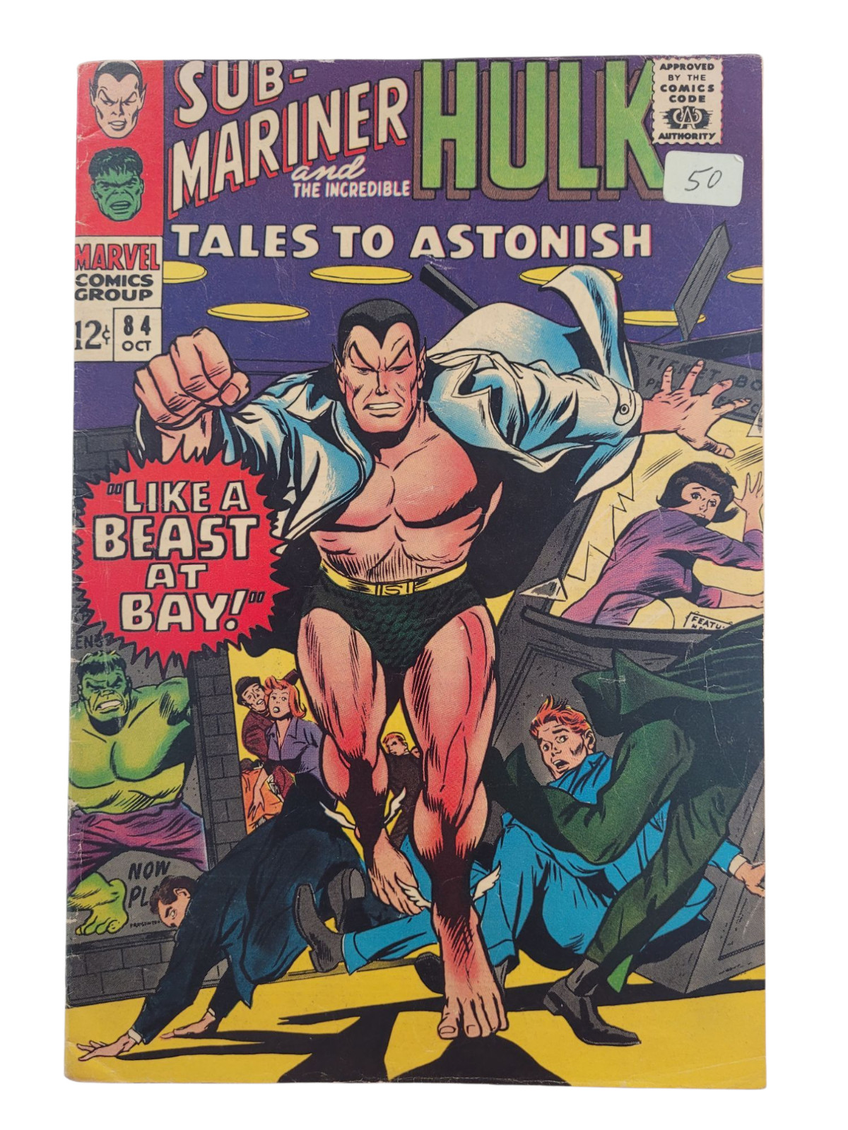 Tales To Astonish 84 1966 Marvel Comic Sub Mariner + Hulk 3.0/3.5 Reading Copy
