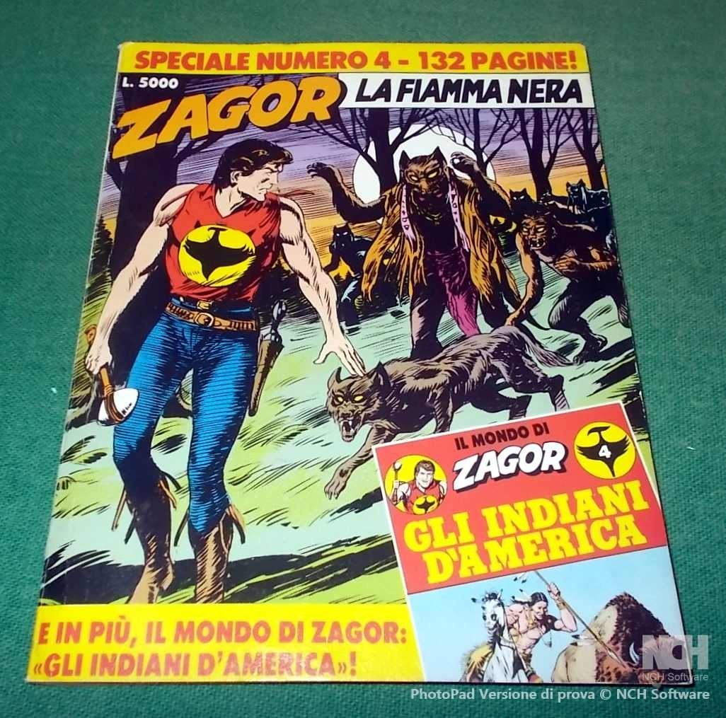 ZAGOR SPECIALE n. 4 "La Fiamma Nera" edizioni Bonelli del 1991