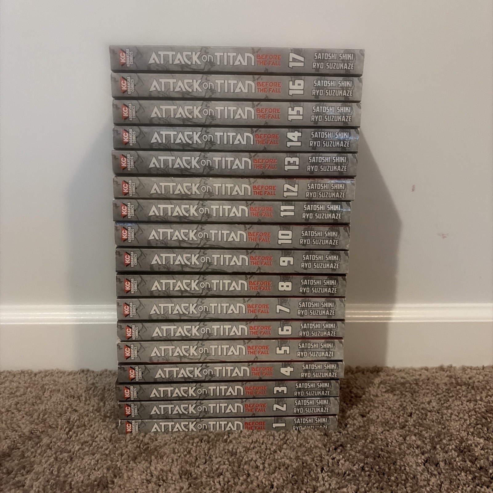 ATTACK ON TITAN: Before The Fall manga inglese set completo vol 1-17 AOT ~ usato