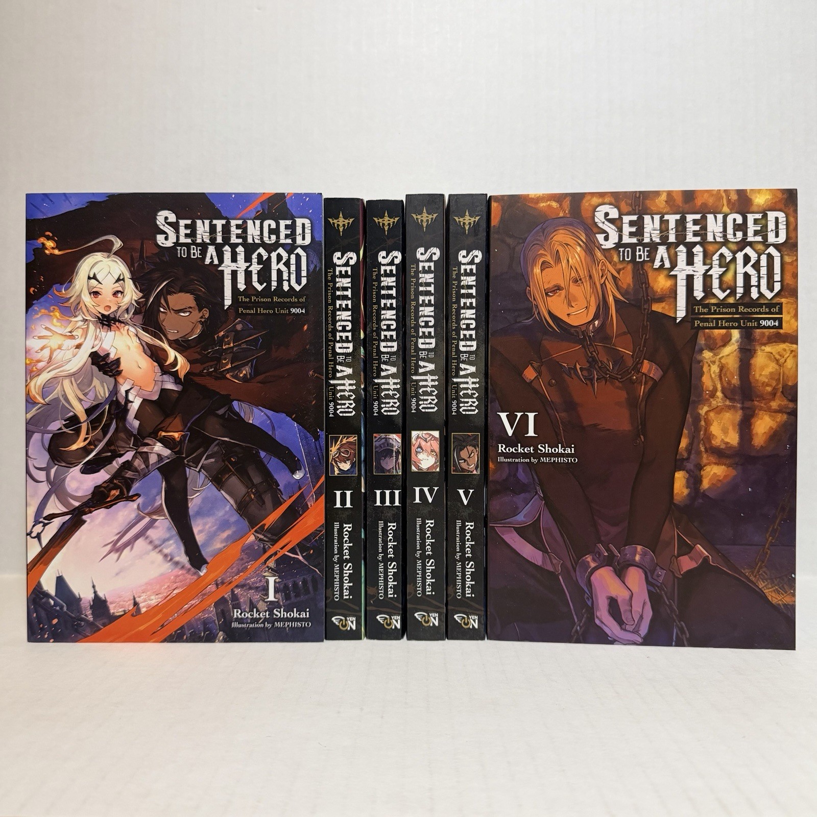 Sentenced to Be A Hero Light Novel volumi 1-6 nuovissimo inglese US autentico