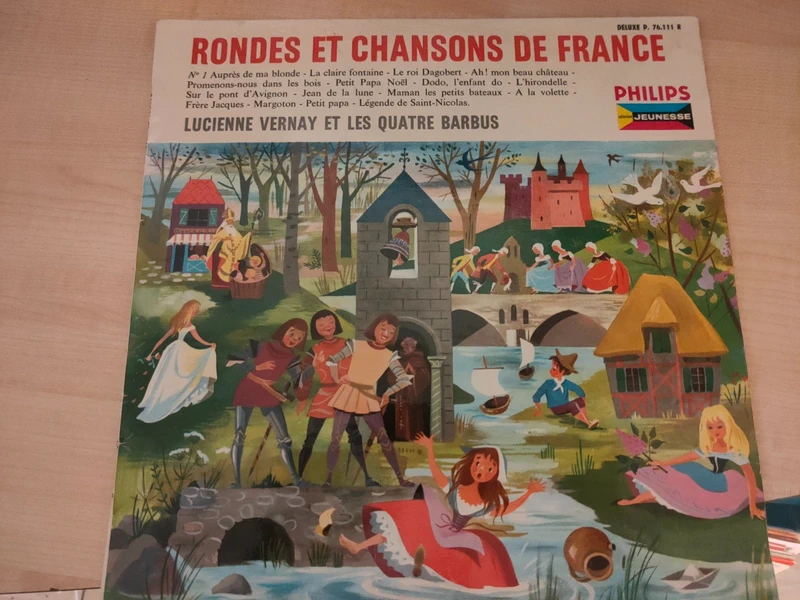 Lucienne Vernay Et Les Quatre Barbus – Rondes Et Chansons De France - Vinyle 33 tours
