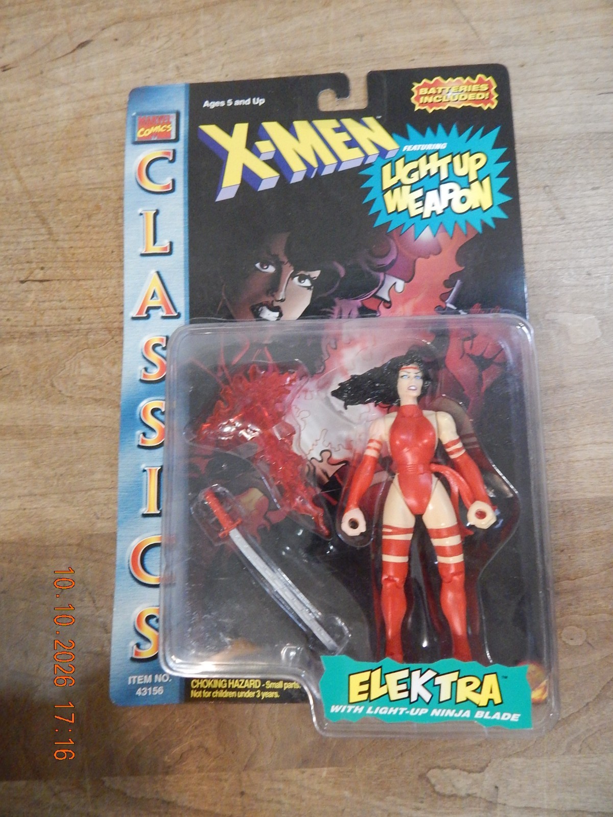 ToyBiz Marvel X-Men Classics Elektra 1996 5" Modellino Vintage Nuovo