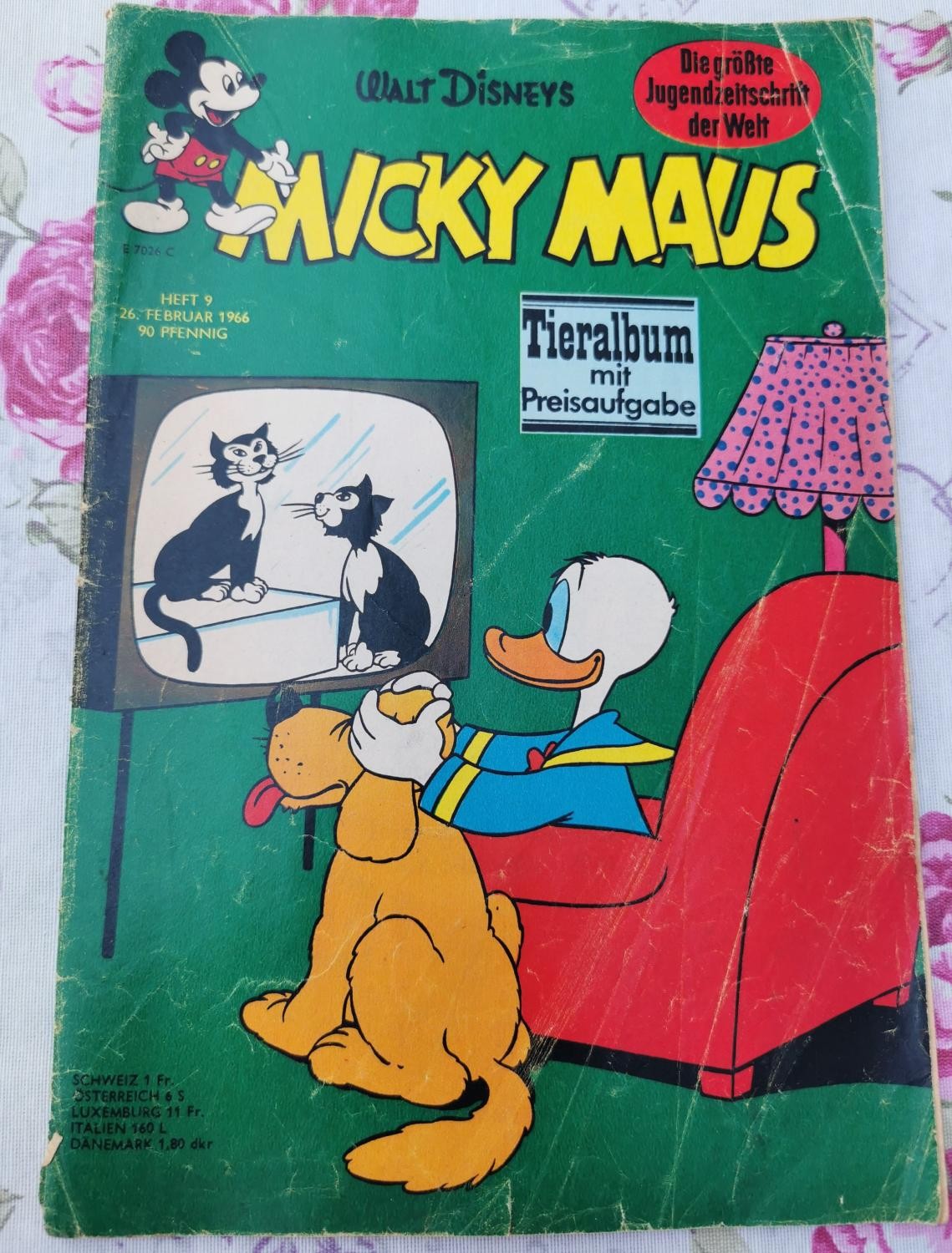 Topolino quaderno 9 del 26.02.1966 Walt Disney FC Bayern Monaco