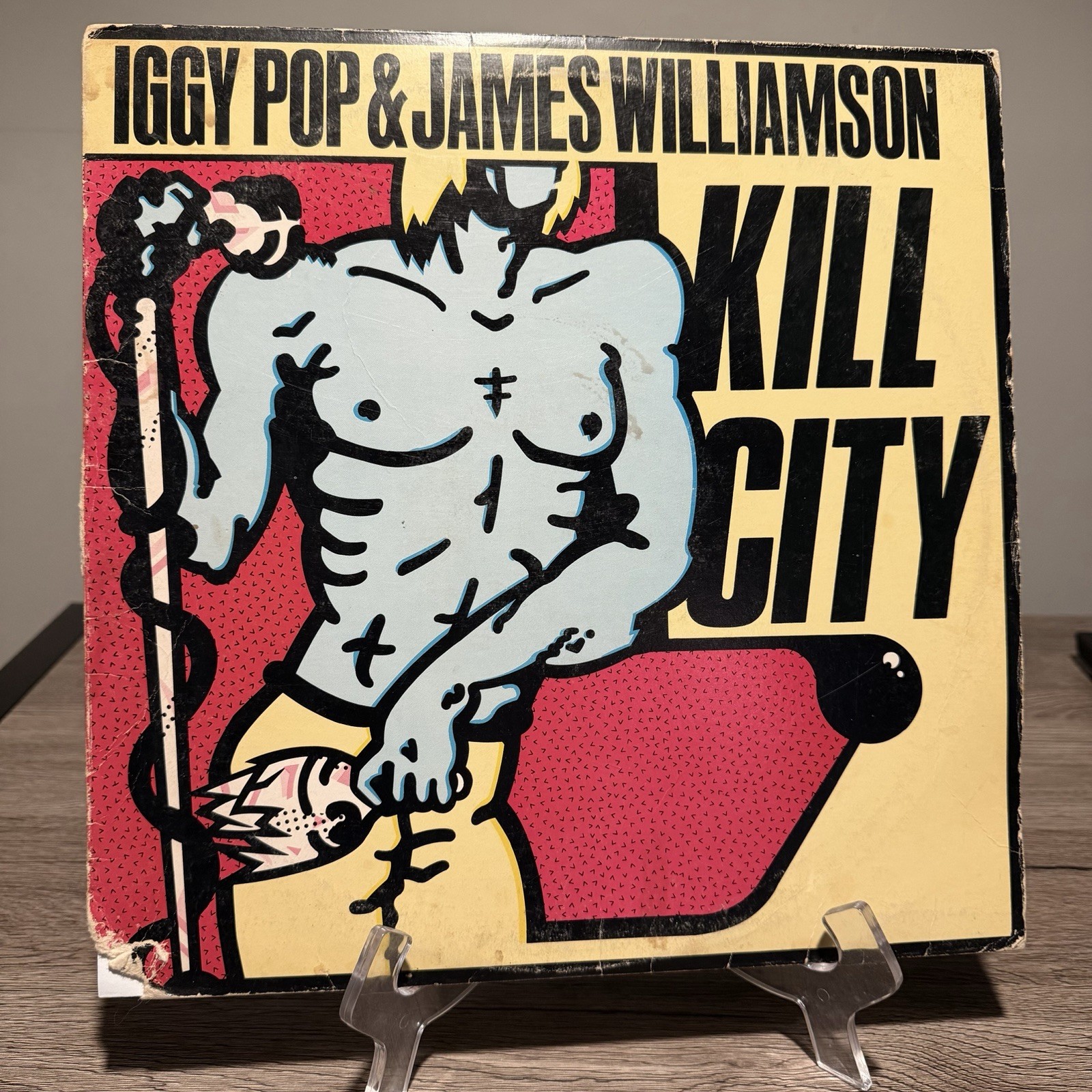 IGGY POP & JAMES WILLIAMSON "KILL CITY" BOMP BLP-4001 12" record Green Vinyl LP