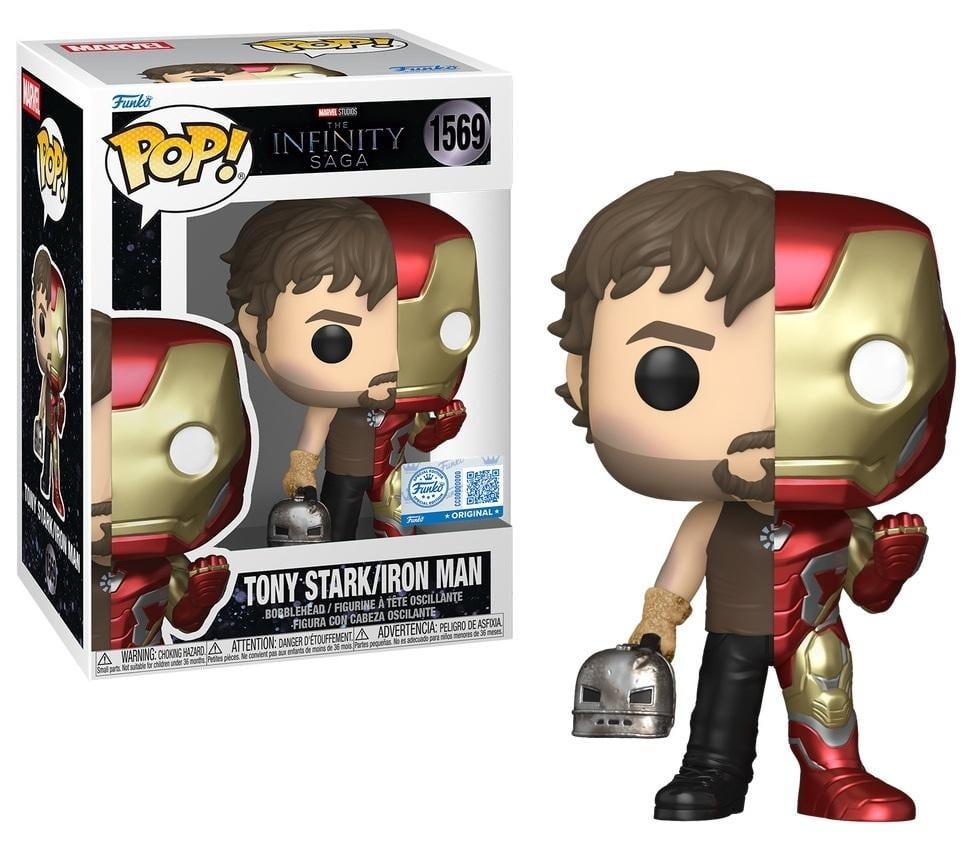 Funko POP! Marvel 1569 Split Iron Man / Tony Stark Vinyl Figure