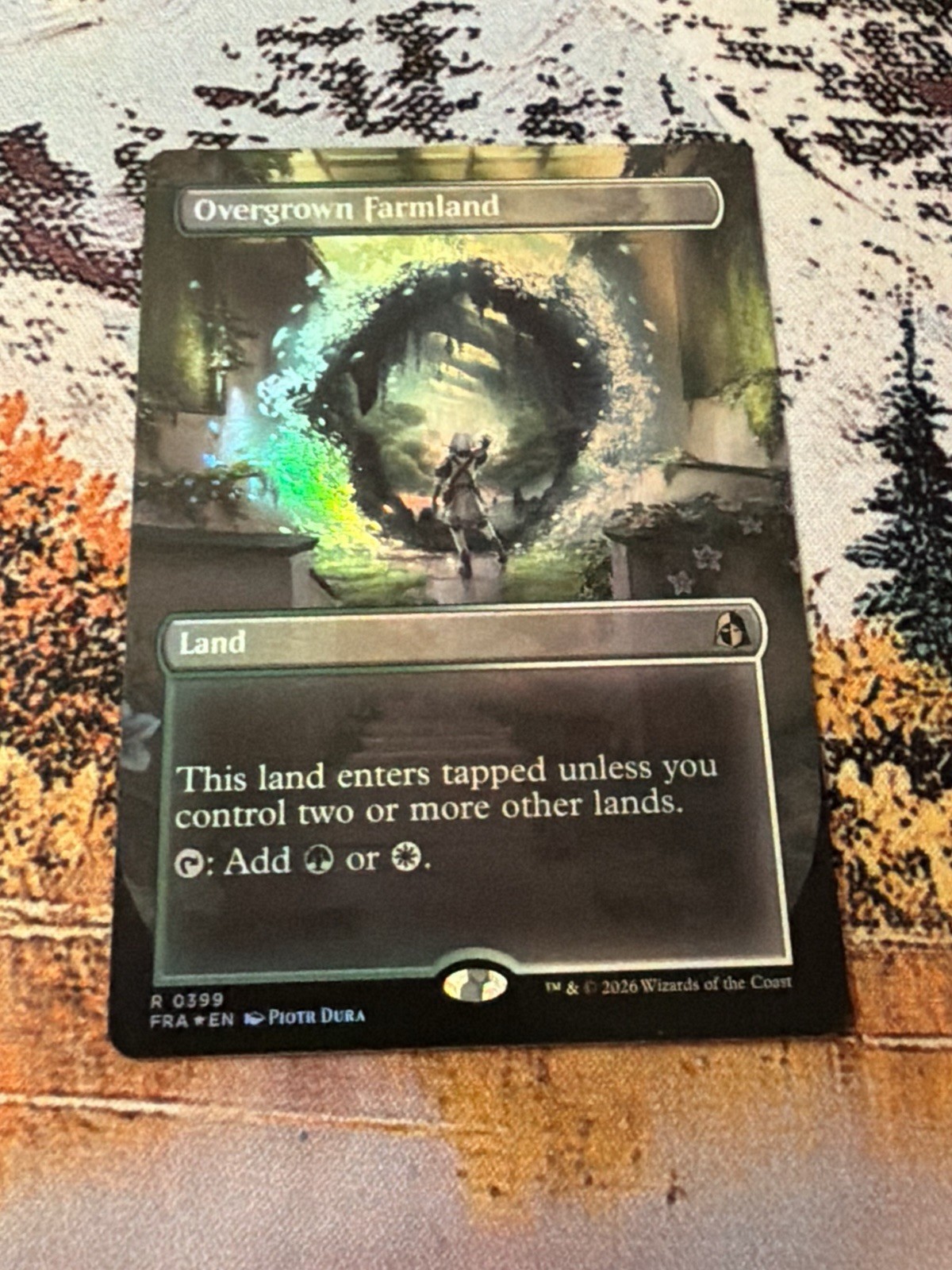 Mint/Near-Mint, English - 1 x MTG Overgrown Farmland - Foil - Borderless Reality