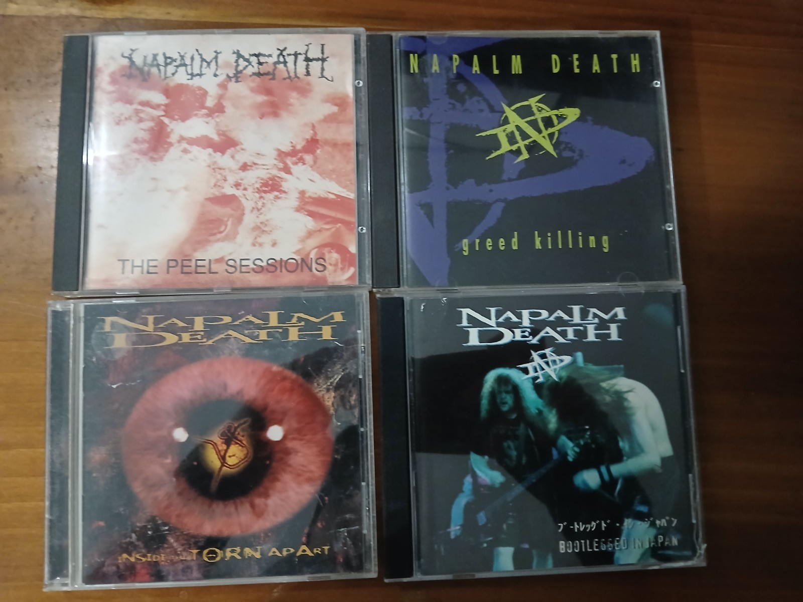 Napalm Death 4x CD Lot - Bootlegged in Japan Greed killing Peel Sessions 🔥 