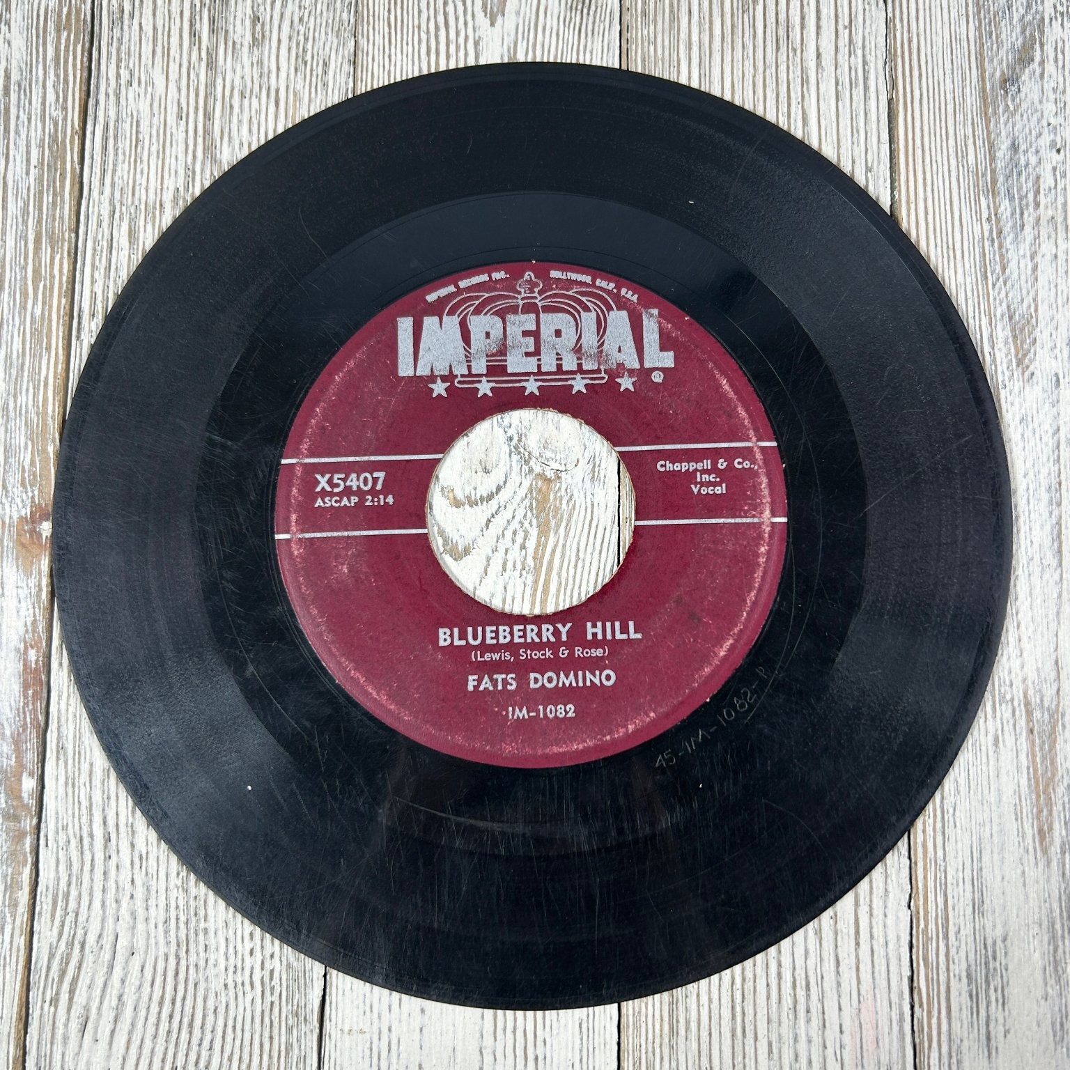 Fats Domino - Blueberry Hill 7" Single 1956 Imperial Rock & Roll 45 RPM