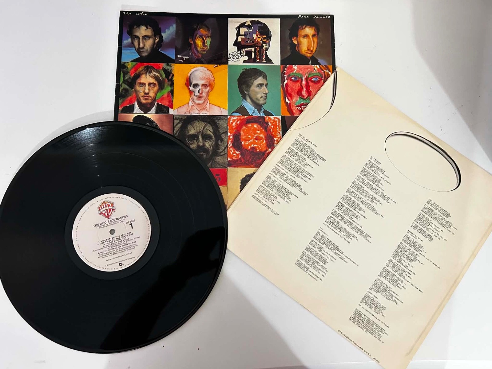 Vinyl, Record, LP, Album, The Who, Face Dances, 1981, HS 3516 EX
