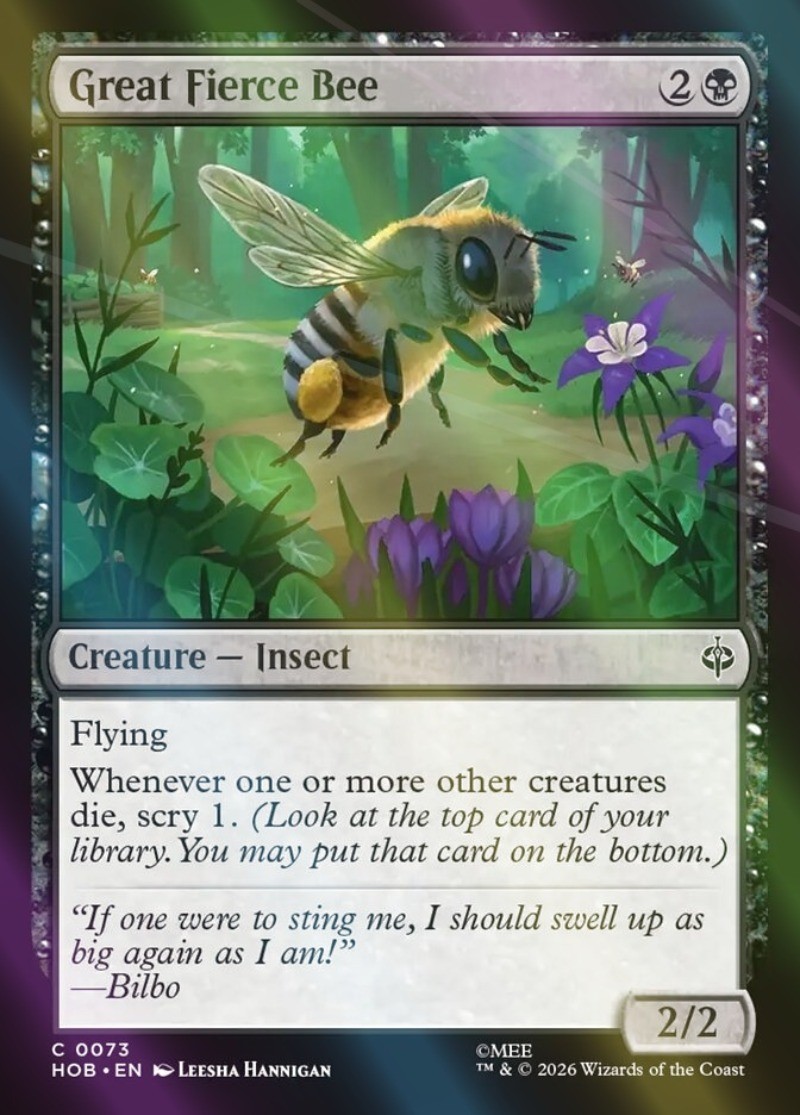 Great Fierce Bee Foil Lo Hobbit #73 Magic TCG
