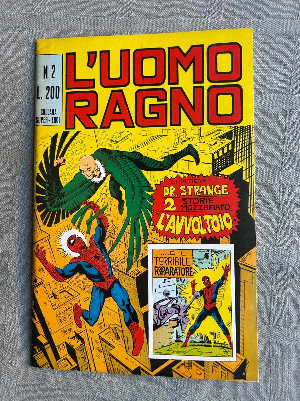 L'UOMO RAGNO N°2 MAGGIO 1970 ED CORNO IN ECCELLENTE STATO