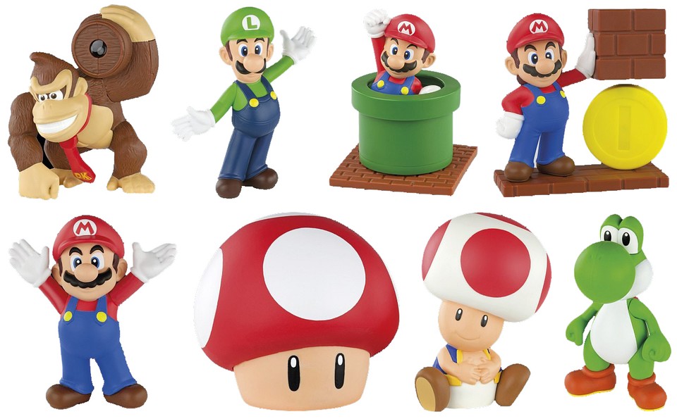 Giocattoli McDonald's Super Mario 2014- NUOVO scegli Mario Yoshi Rospo Luigi Compleanno