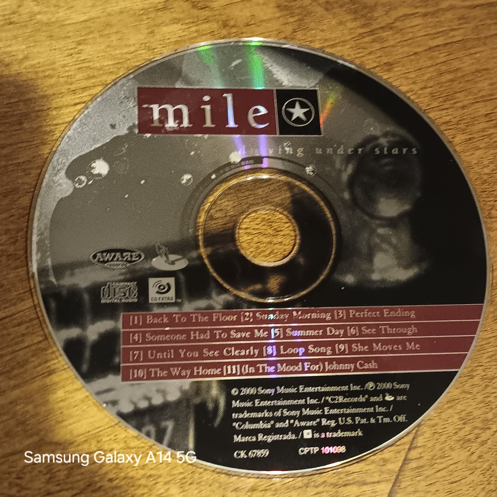 MILE Driving Under Stars CD 2000 Aware Records CK 67859 Alt Rock Disc Only