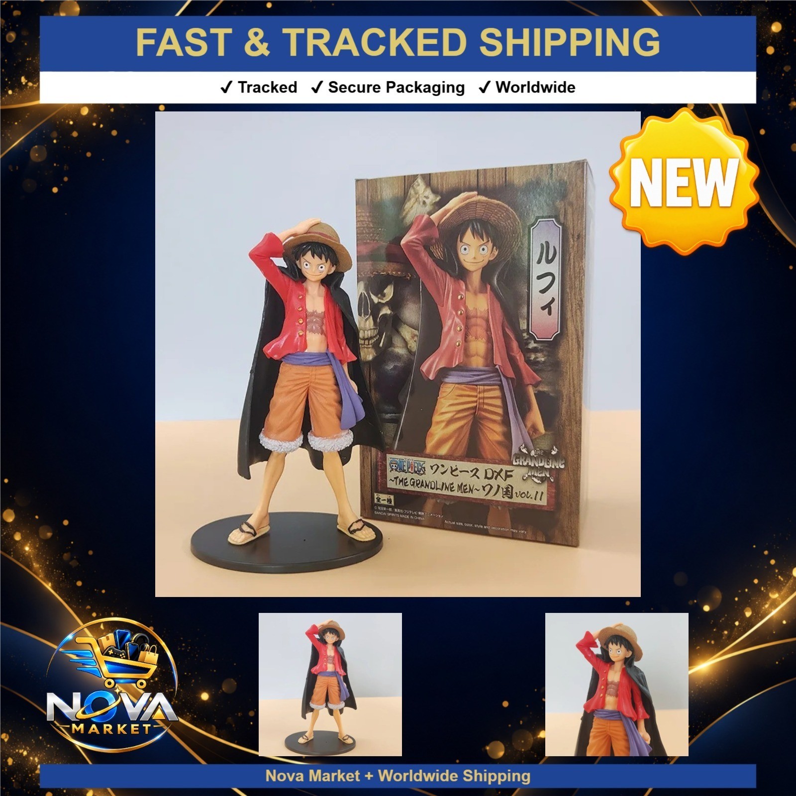 Bandai One Piece Rufy Gear 5 Sun God Nika action figure 15 cm PVC statua anime