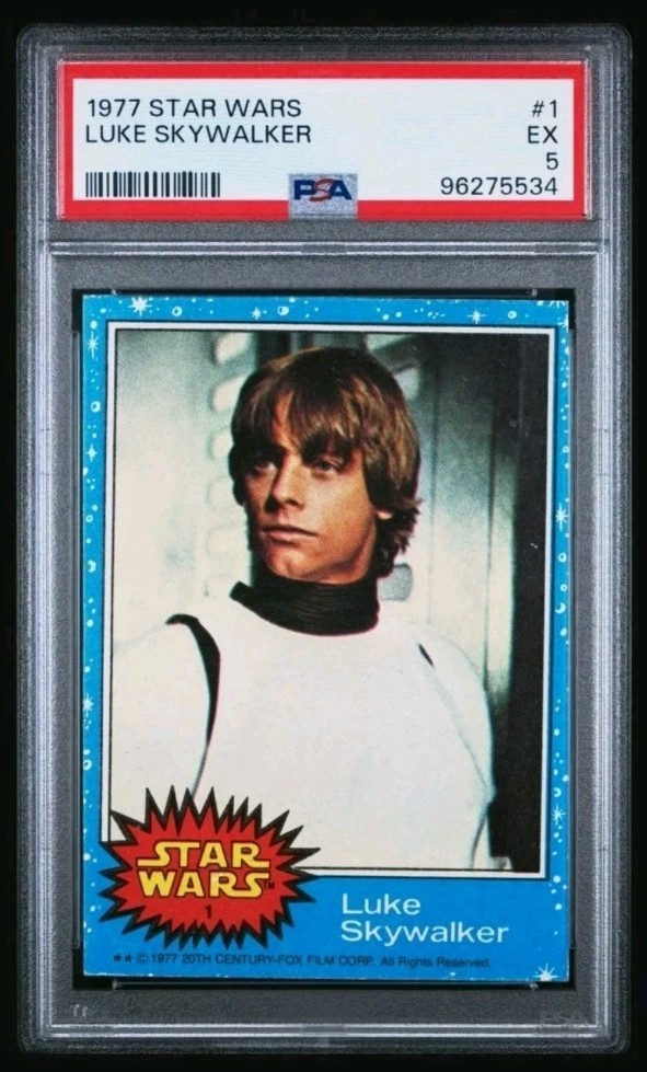 1977 STAR WARS  #1  LUKE SKYWALKER    PSA 5  EX VERY SHARP