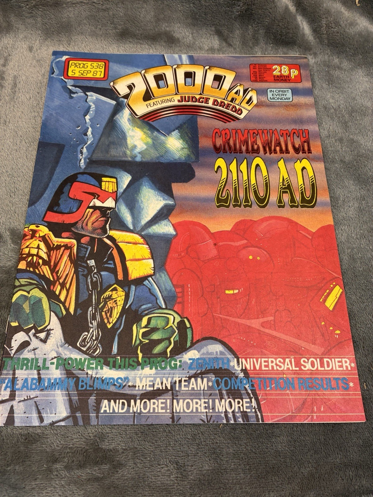 2000AD Comic Issue Prog 582 05/09/87 September 5th 1987 Crimewatch 2110AD