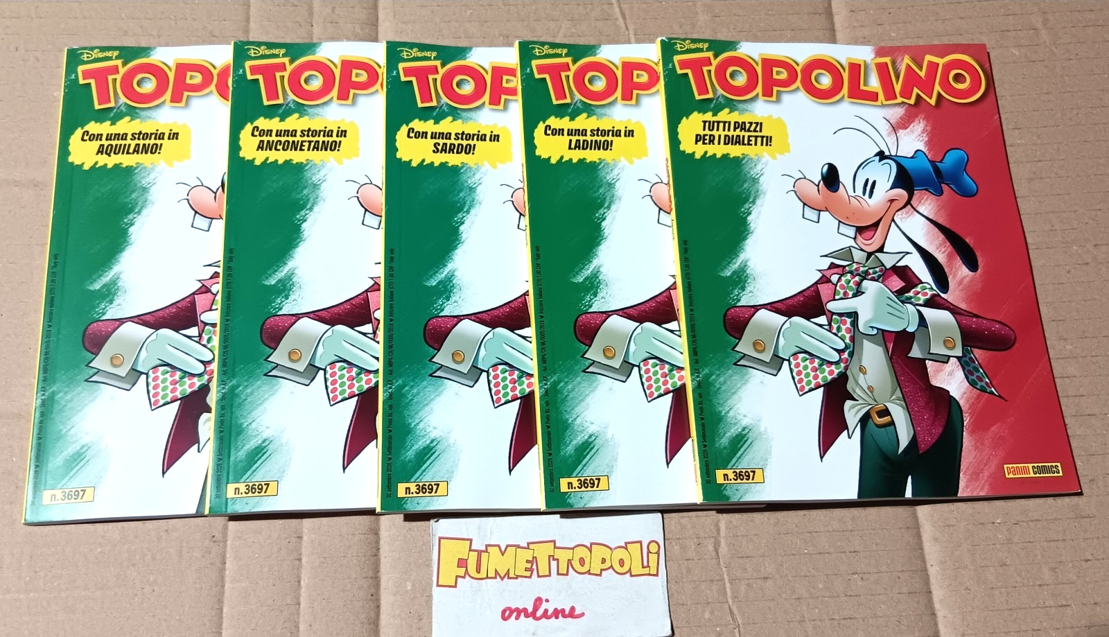 TOPOLINO n. 3697 ITALIANO + 4 Variant Dialetti Disney Panini Comics 2026 NUOVI