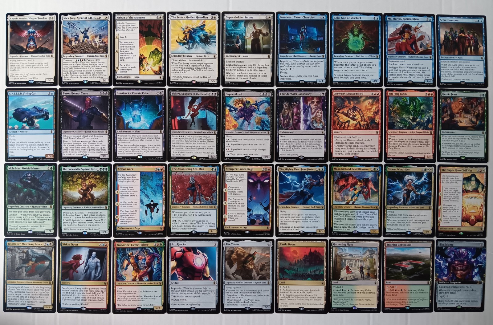 MTG Marvel Super Heroes Rare lot No Duplicates