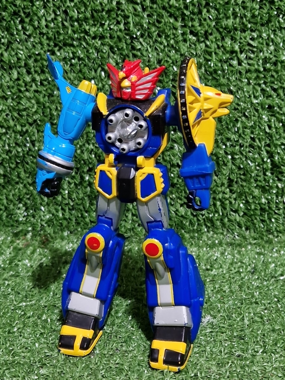 Modellino Power Rangers Ninja Storm Thunderstorm Blue Megazord 6" Bandai 2002
