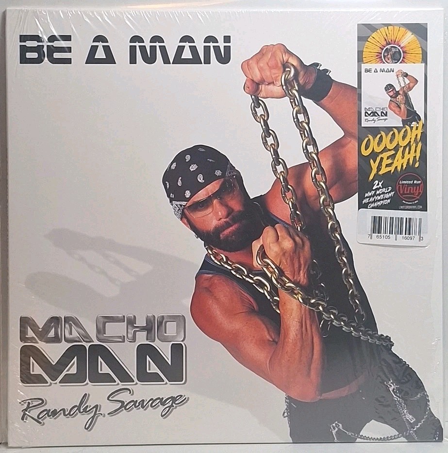 Macho Man Randy Savage Be a Man Vinyl [Yellow, Black & Pink Splatter] Mint 