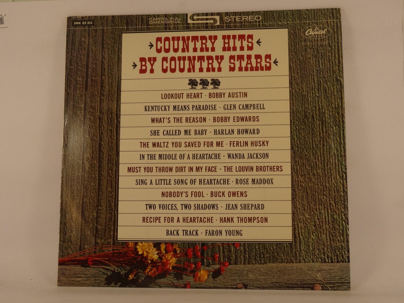 VARIOUS ARTISTS COUNTRY HITS BY COUNTRY STARS (438) LP CAPITOL