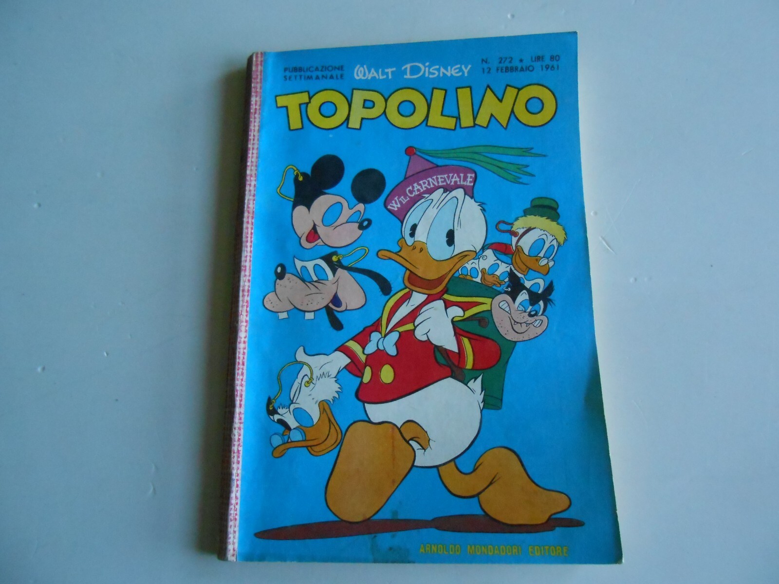 TOPOLINO N.272 CON FIGURINE E BOLLINO-OTTIMO