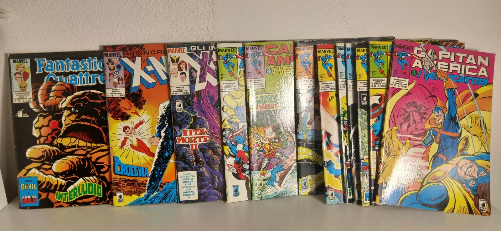 lotto Fumetti Marvel Star Comics Anni 90xMen Capitan America Fantastici Quattro