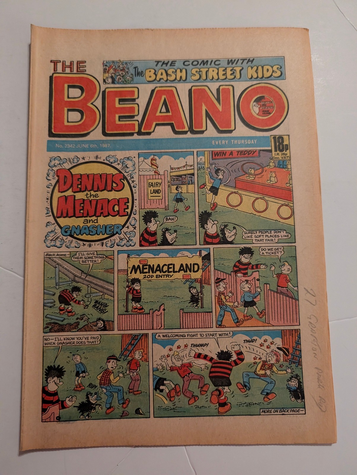 Beano Comic No 2342 June 6th 1987.