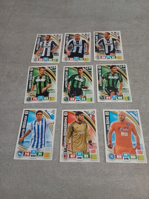 6 card panini  squadre varie