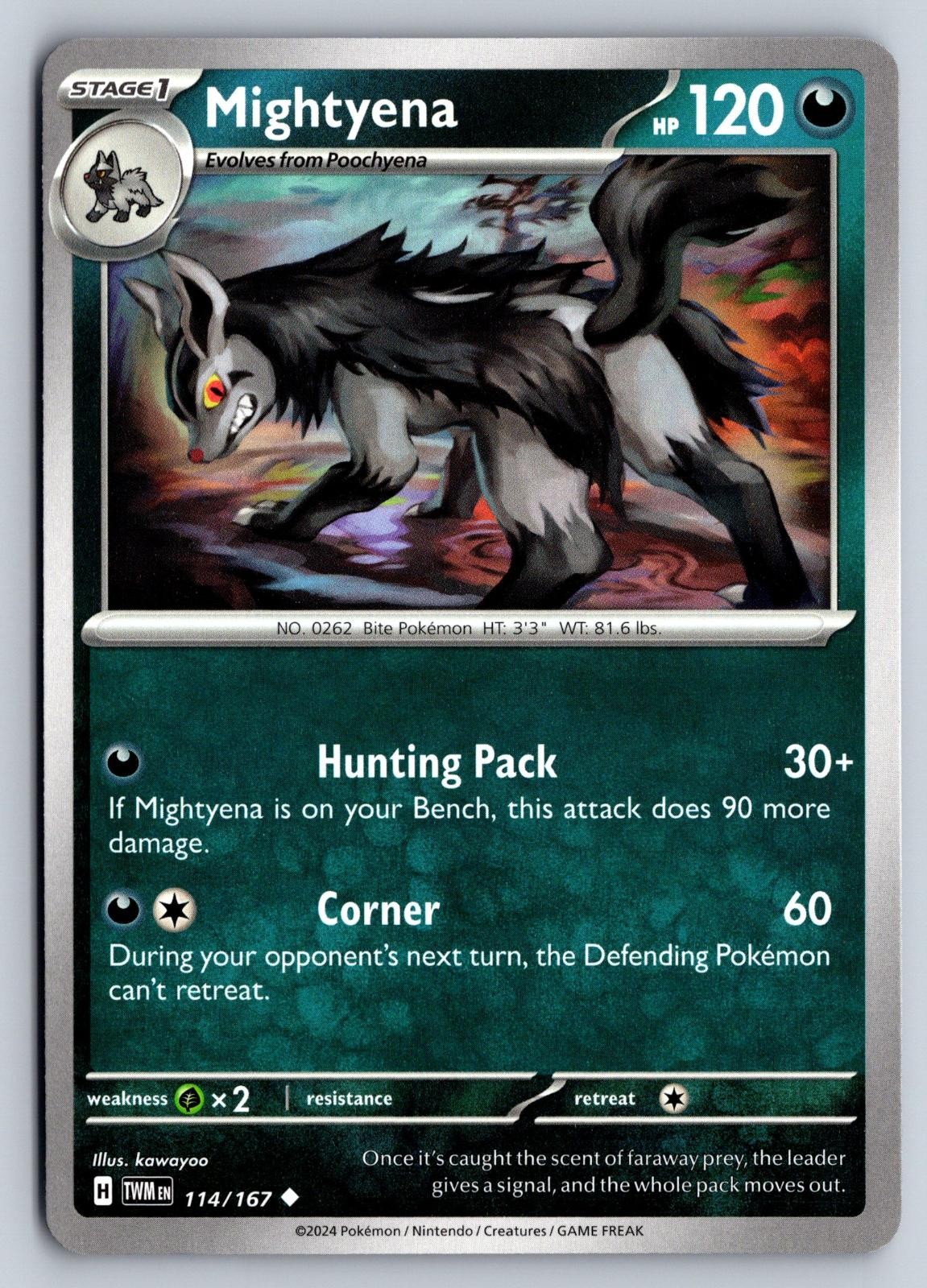 Mightyena 114/167 Maschera del Crepuscolo Pokemon kawayoo
