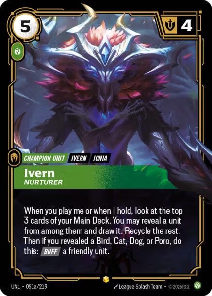 Ivern, Nurturer (Alternate Art) [Unleashed] 051a/219 NM Foil