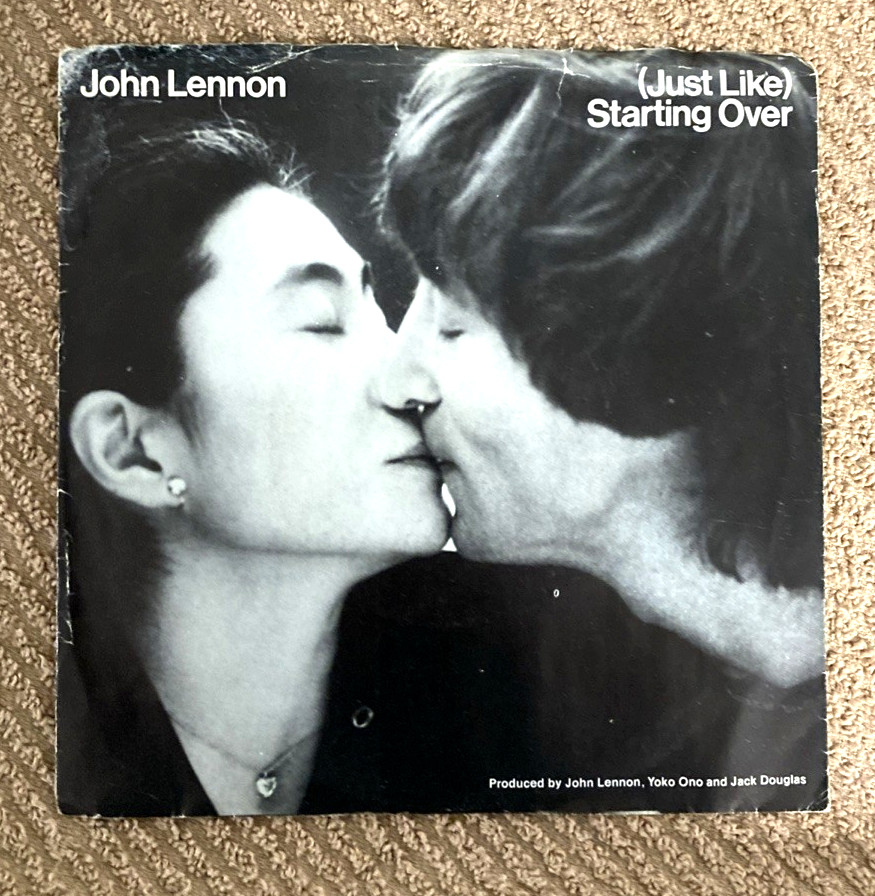 John Lennon - Just Like Starting Over /Kiss Kiss Kiss -  Geffen 45 1980