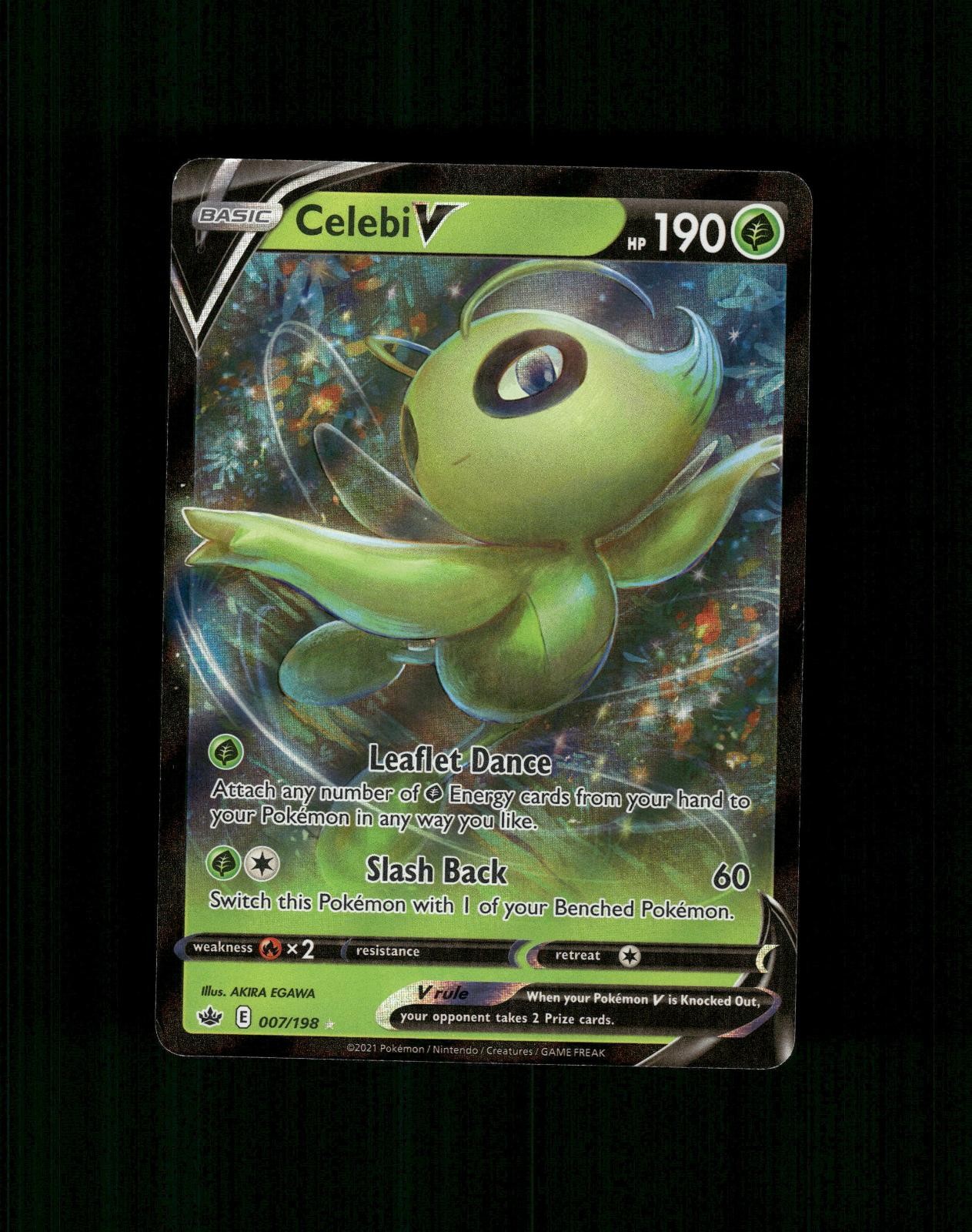 Celebi V 007/198 Holo V Raro Regno Ghiacciante Pokemon Quasi Nuovo