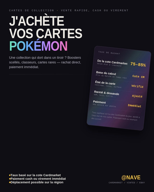 Rachat carte Pokémon