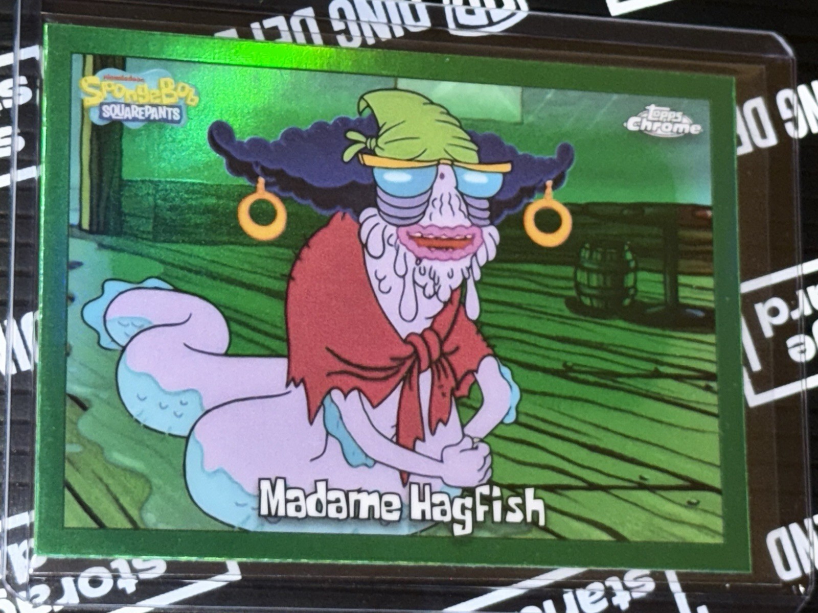 2025 Topps Chrome SpongeBob Madame Hagfish Kelp rifrattore verde quasi nuovo/M SCHEDA SP