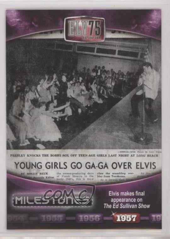 2010 Press Pass Milestones 75th Birthday Foil Elvis Presley #22 3a1