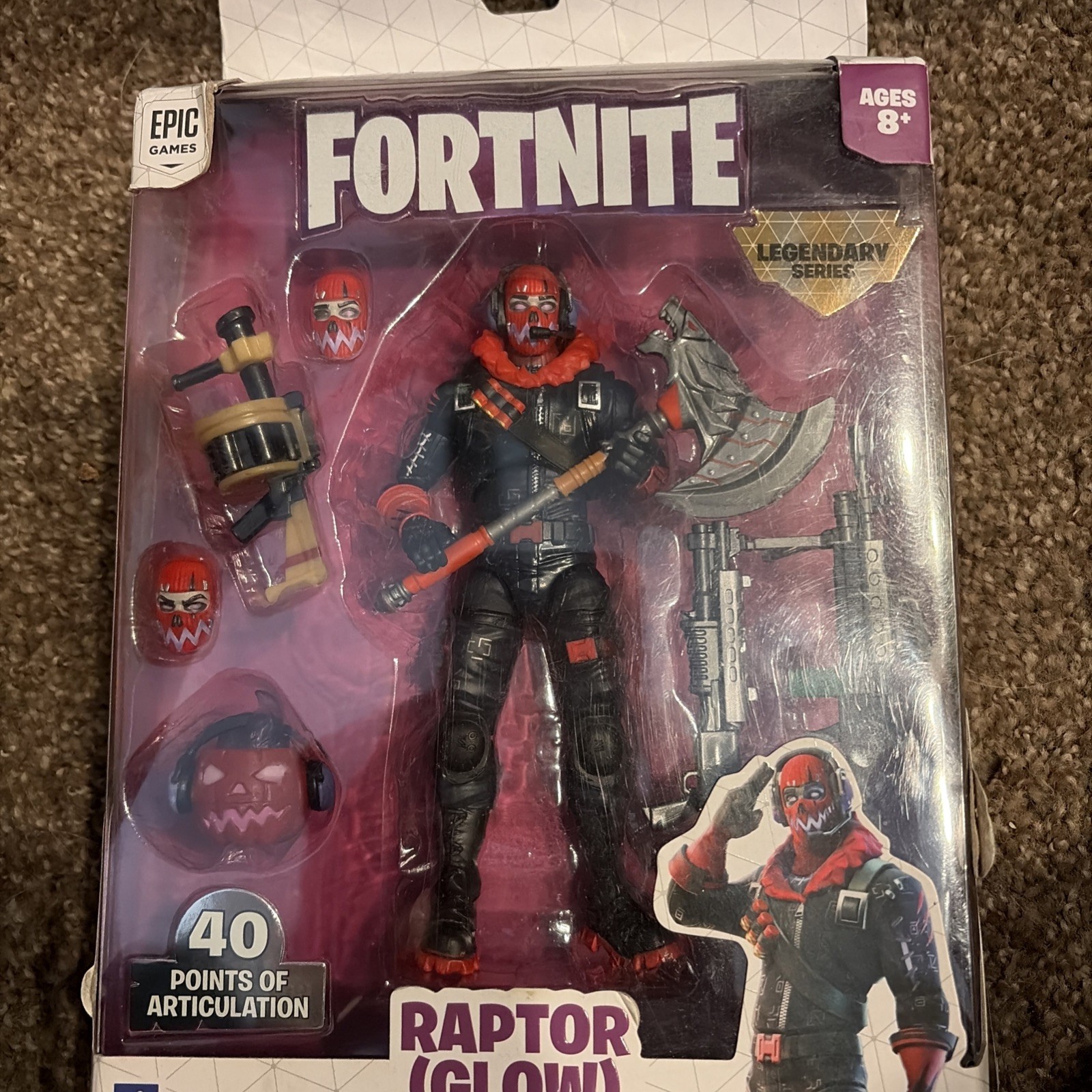 Fortnite Legendary Series 6in Red Raptor Glow Figure Jazwares 2020