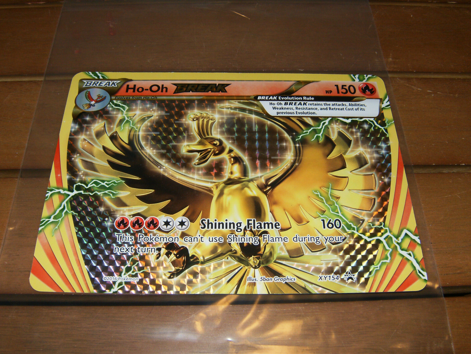 Pokemon 2016 Ho-Oh BREAK (XY154) -XY Black Star Promos Holo JUMBO CARTA OVERSIZE