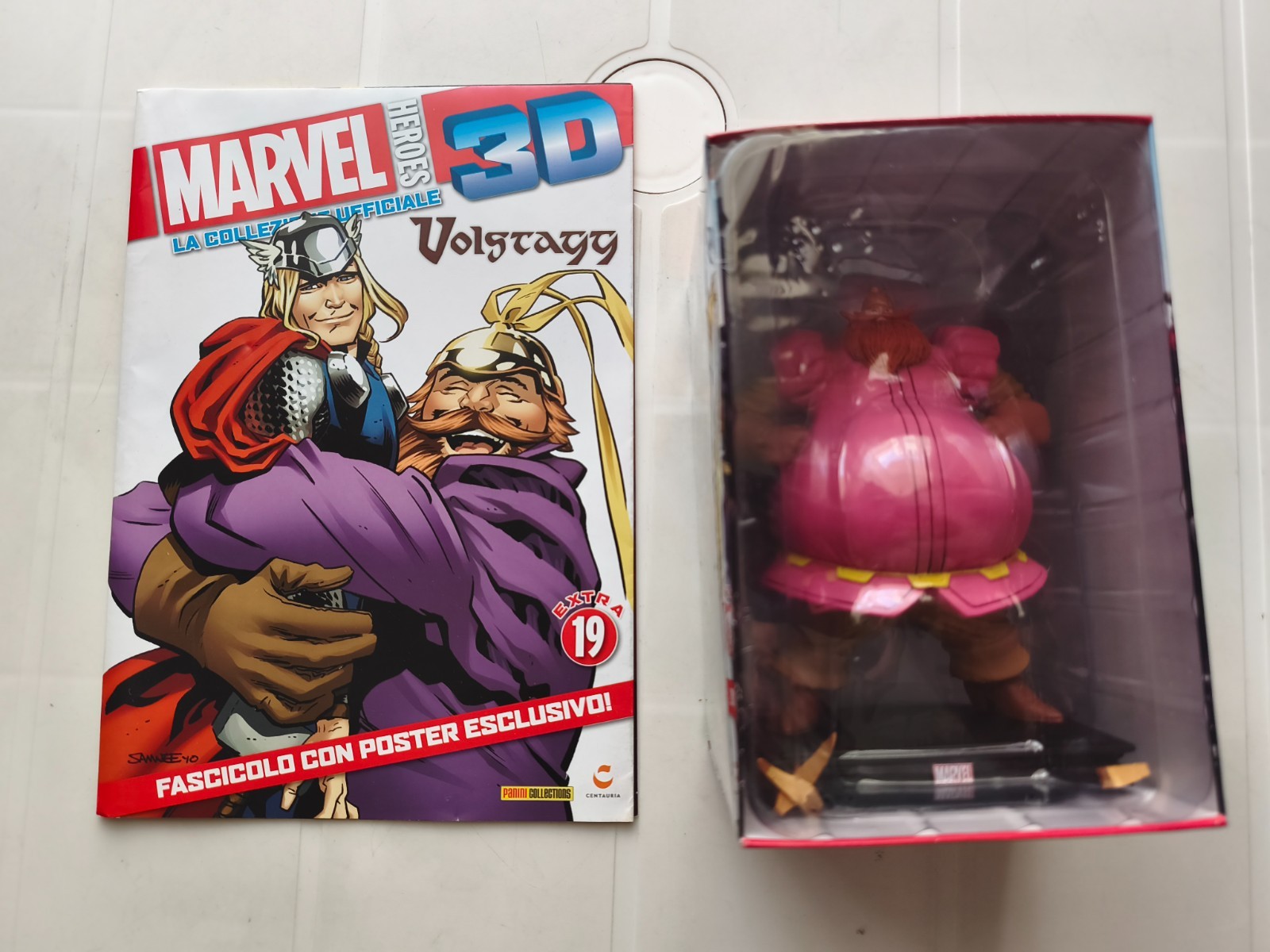 MARVEL HEROES 3D SPECIALE EXTRA 19 VOLSTAGG fascicolo poster + statua CENTAURIA