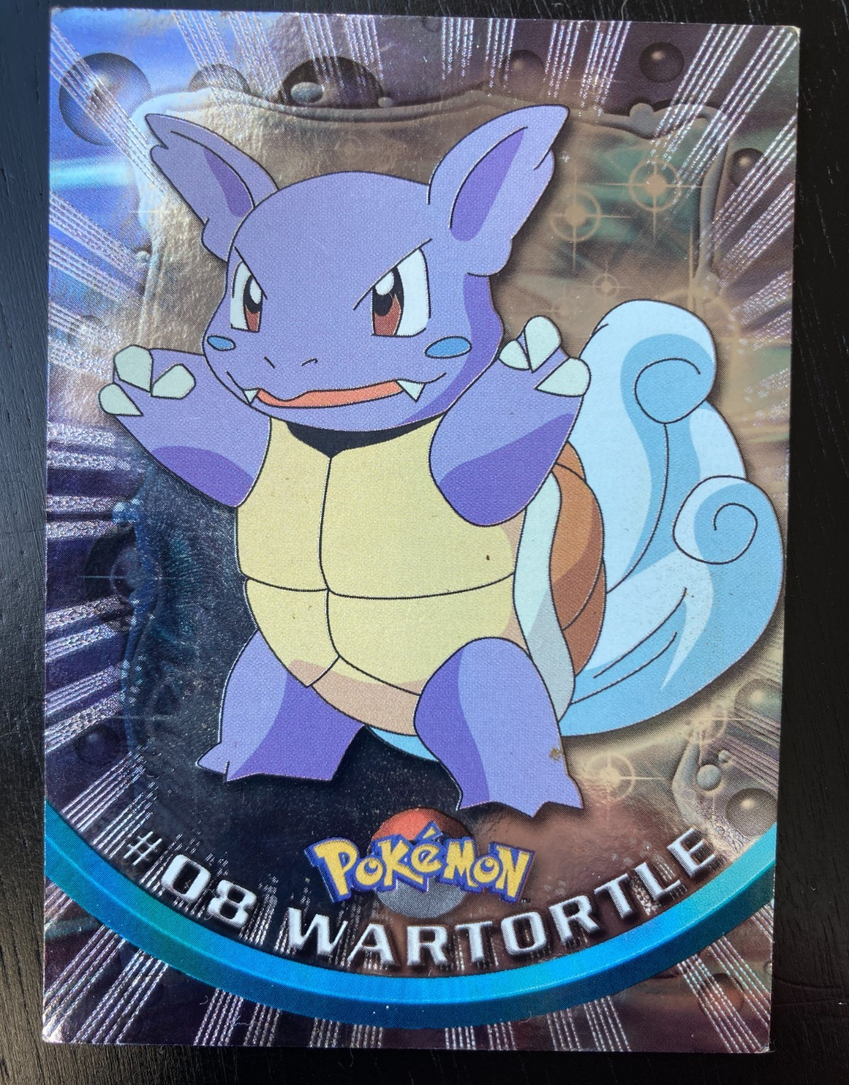 Holo Black Lable Wartortle #08 Topps Serie 1 1999 Edizione Animazione TV EX/NM